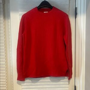 J. Crew S oversized Vibrant Red Crewneck Sweater